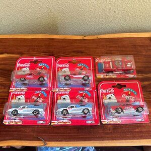 Vintage Majorette Coca-Cola Die-Cast Cars Set Of 6 Collectibles